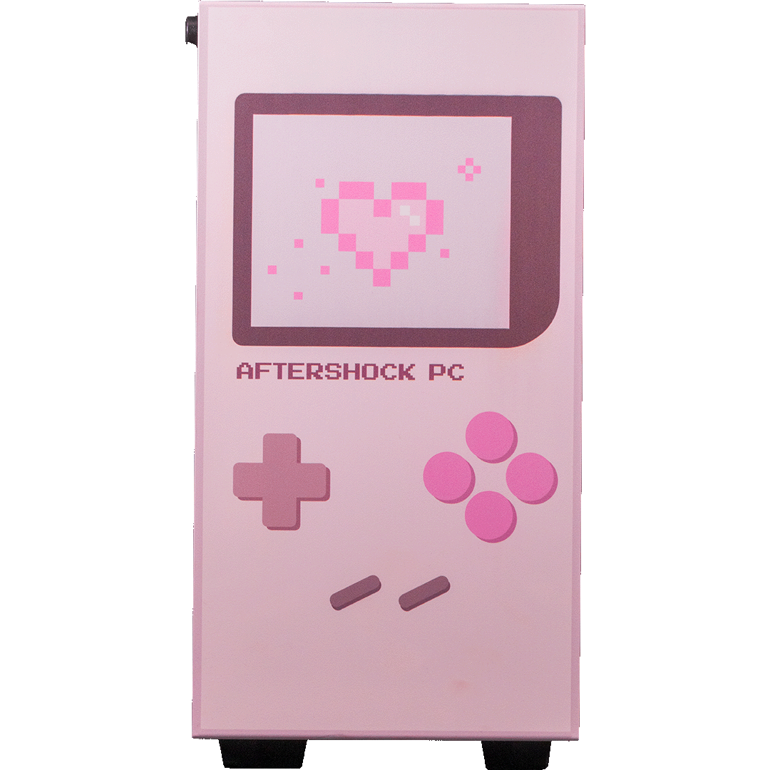 Aftershock Pixel Heart Pink Desktop Gaming PC (Ryzen 5 7500F) [RTX 4060]