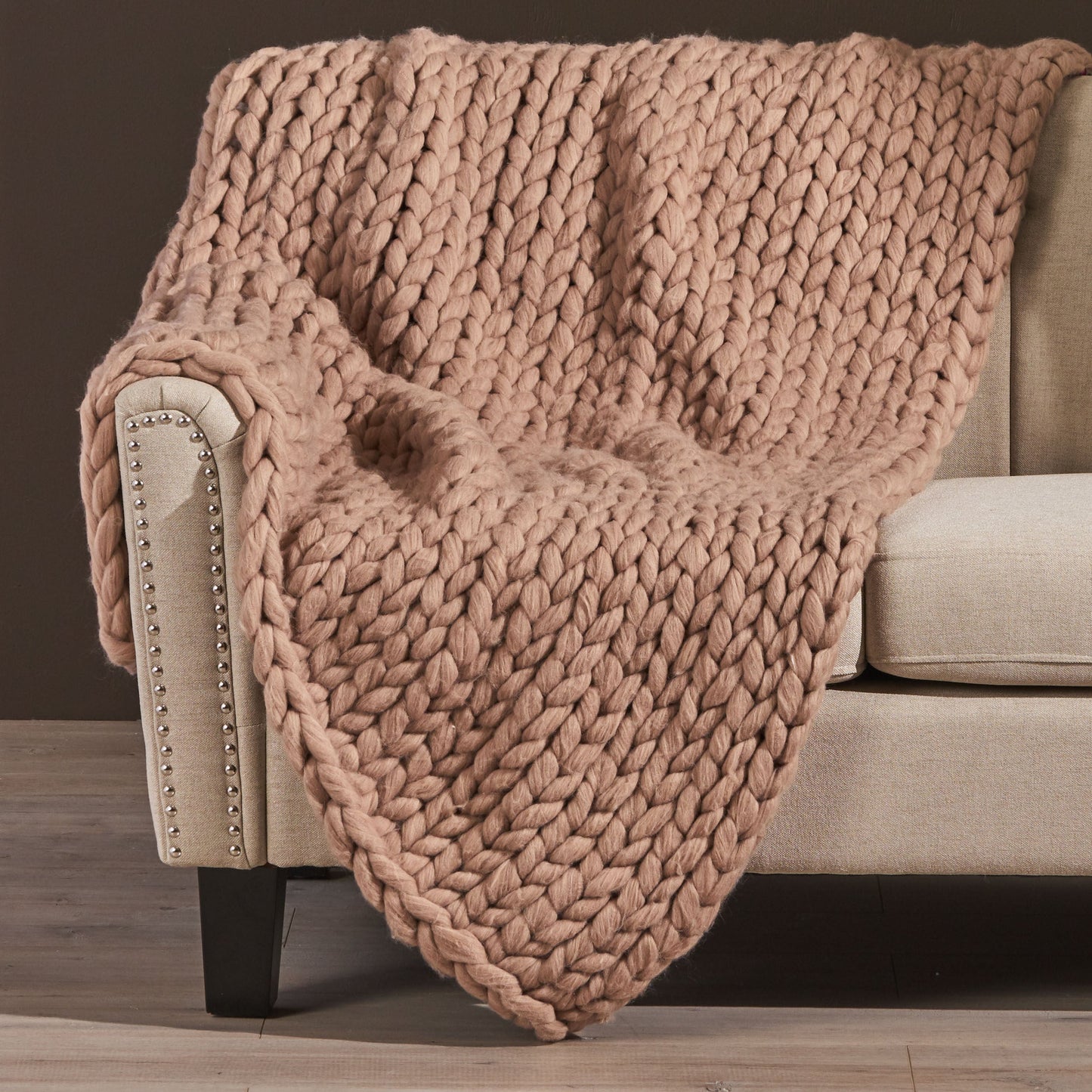 Estyl Knitted Braid Pattern Throw Blanket