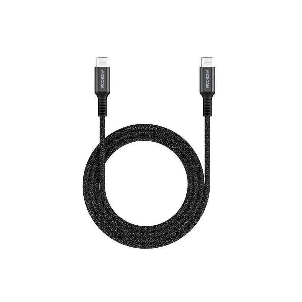 Microdia ExeCable Tweed PD100W USB-C Cable 2.6m (Charcoal)