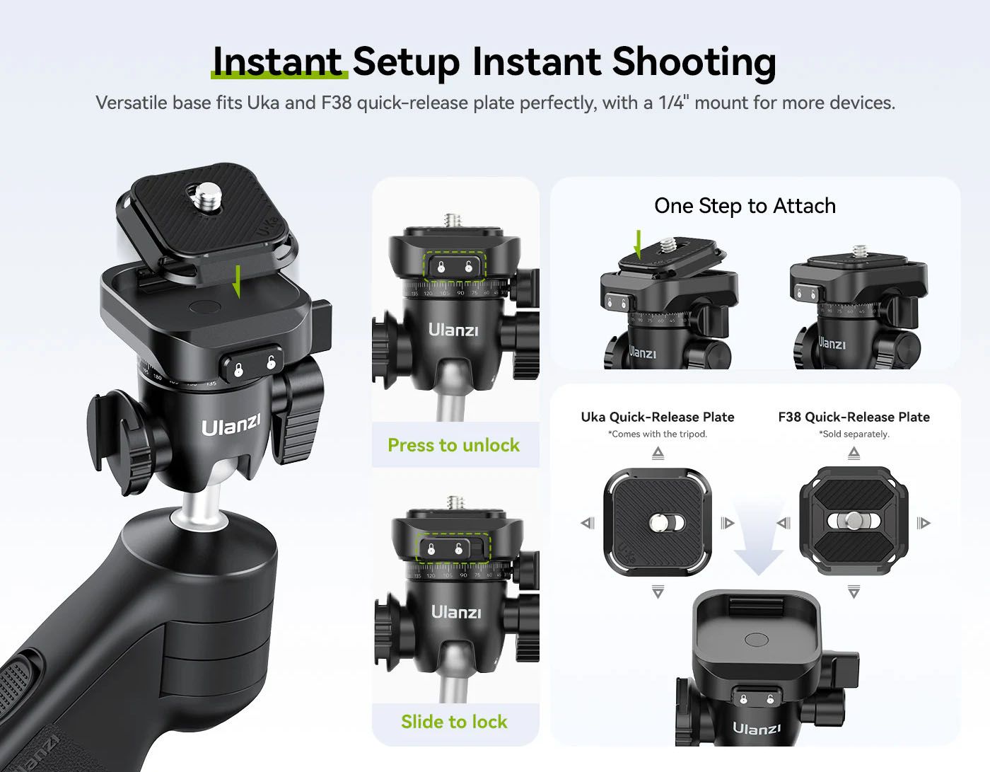 Ulanzi One-click Opening Mini Tripod TT38