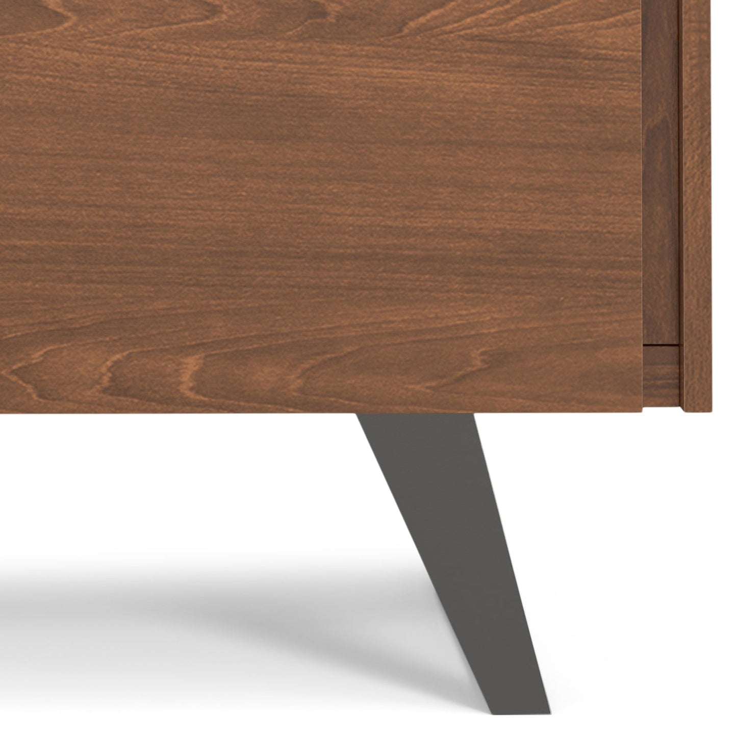 Passage 2-Door Storage Cabinet with 4 Adjustable Shelves and Metal Angled Legs