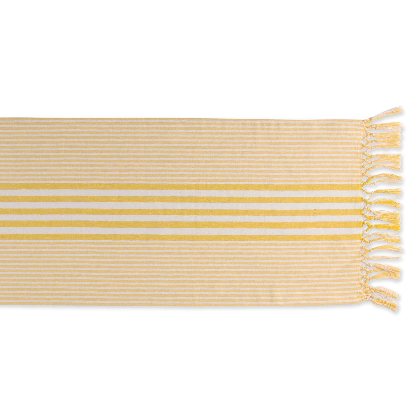 Deep Yellow Stripes 14"X72" Table Runner