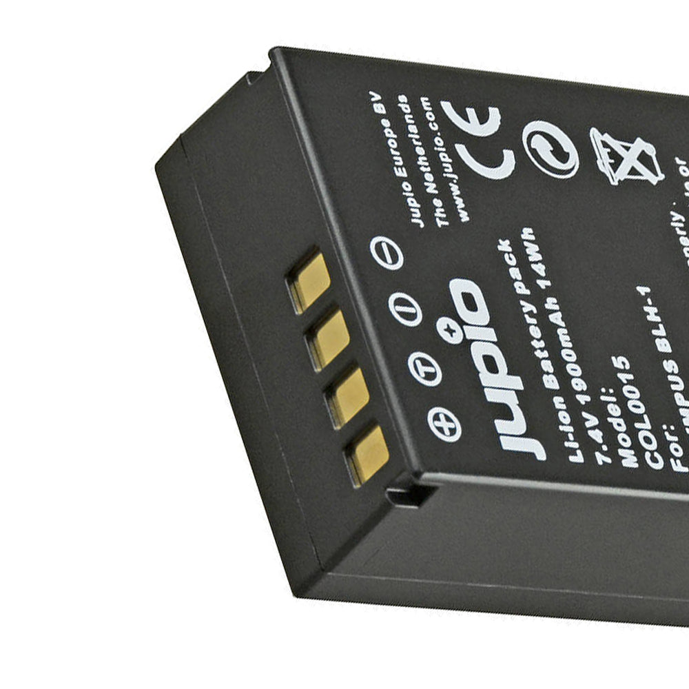 Jupio Li-Ion 7.4V 1900mAh Rechargeable Battery For Olympus BLH-1 Camera