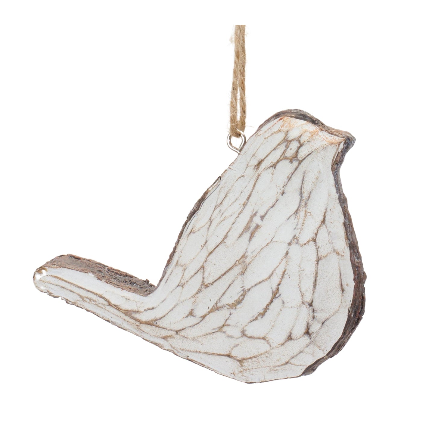 Carved Bird Ornament, Set of 12