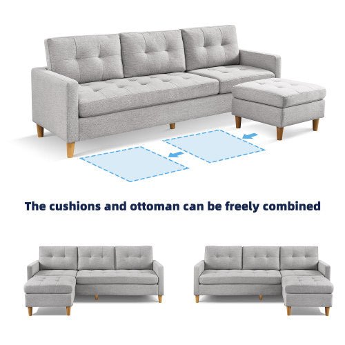 Del Rey 87” Wide Convertible Sectional Sofa & Chaise