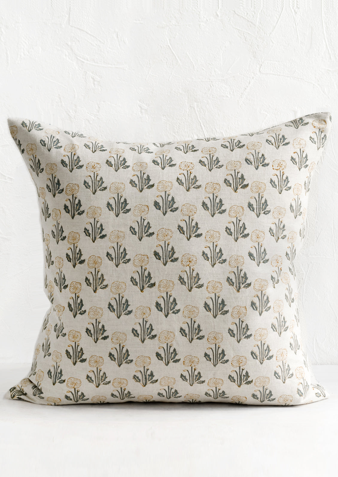 Naya Block Print Linen Pillow