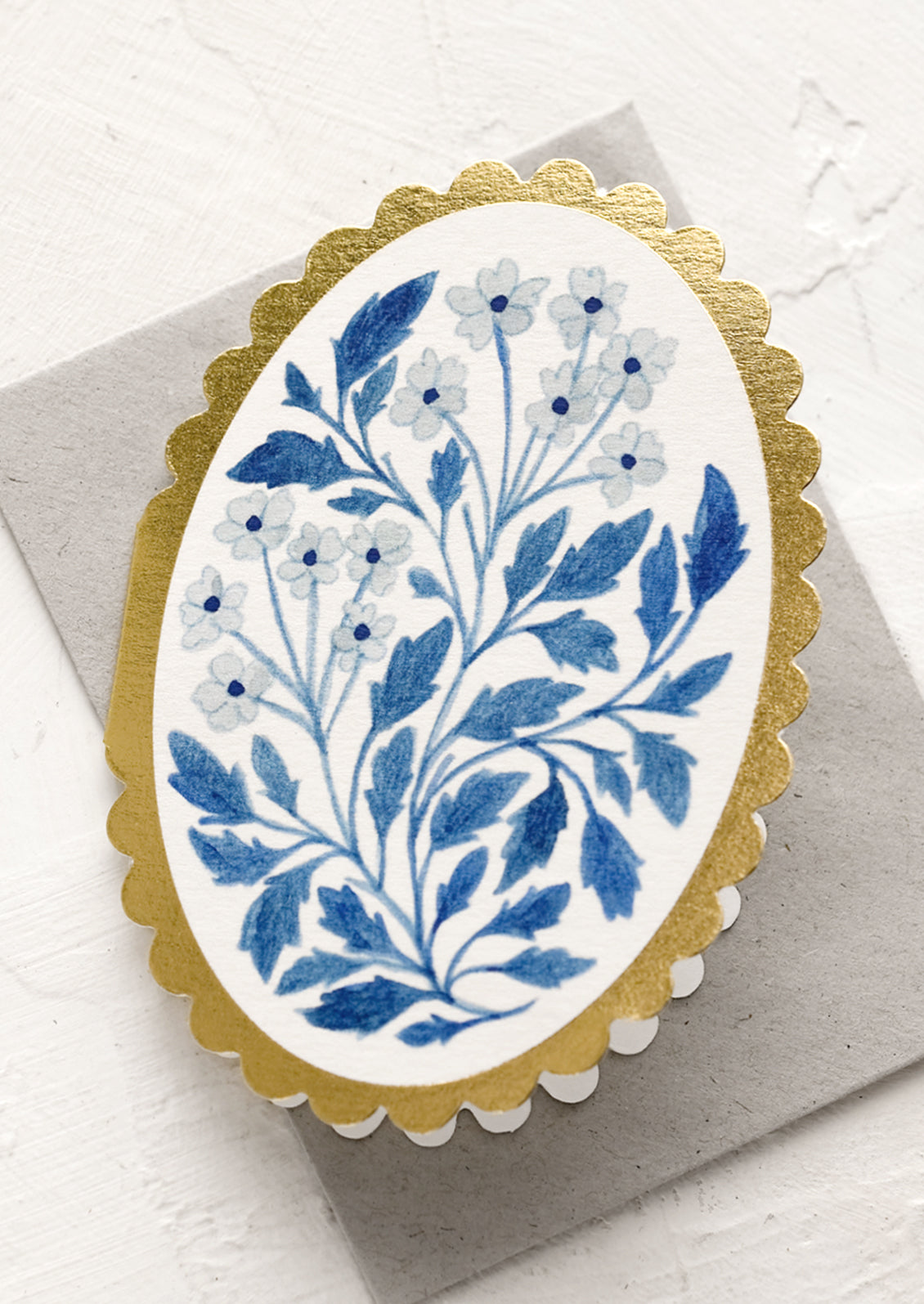 Delft Floral Mini Card