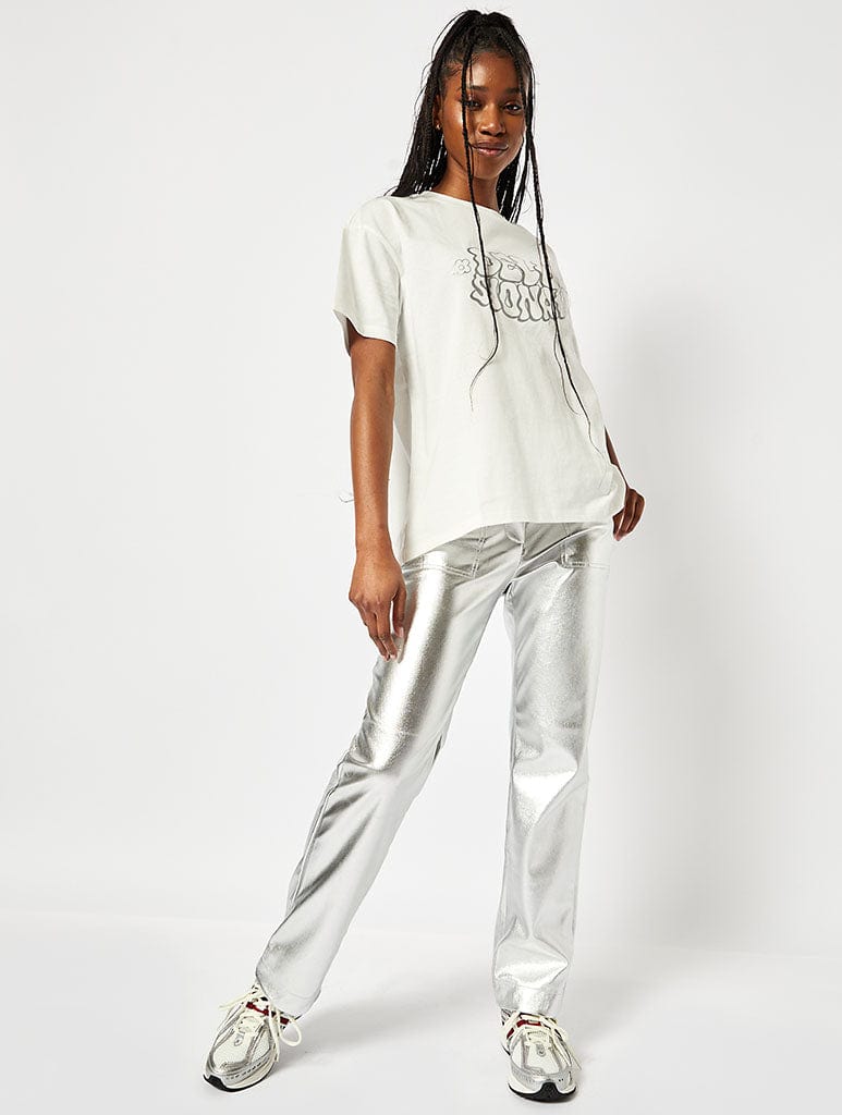 Delusional Oversized T-Shirt in Ecru