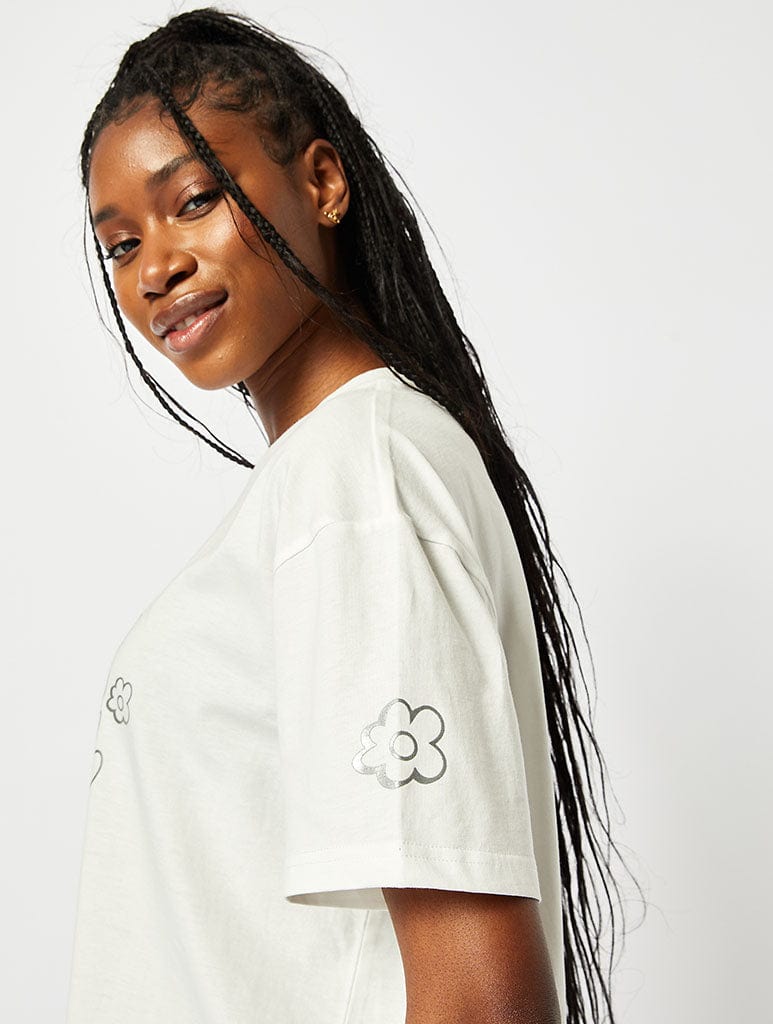 Delusional Oversized T-Shirt in Ecru