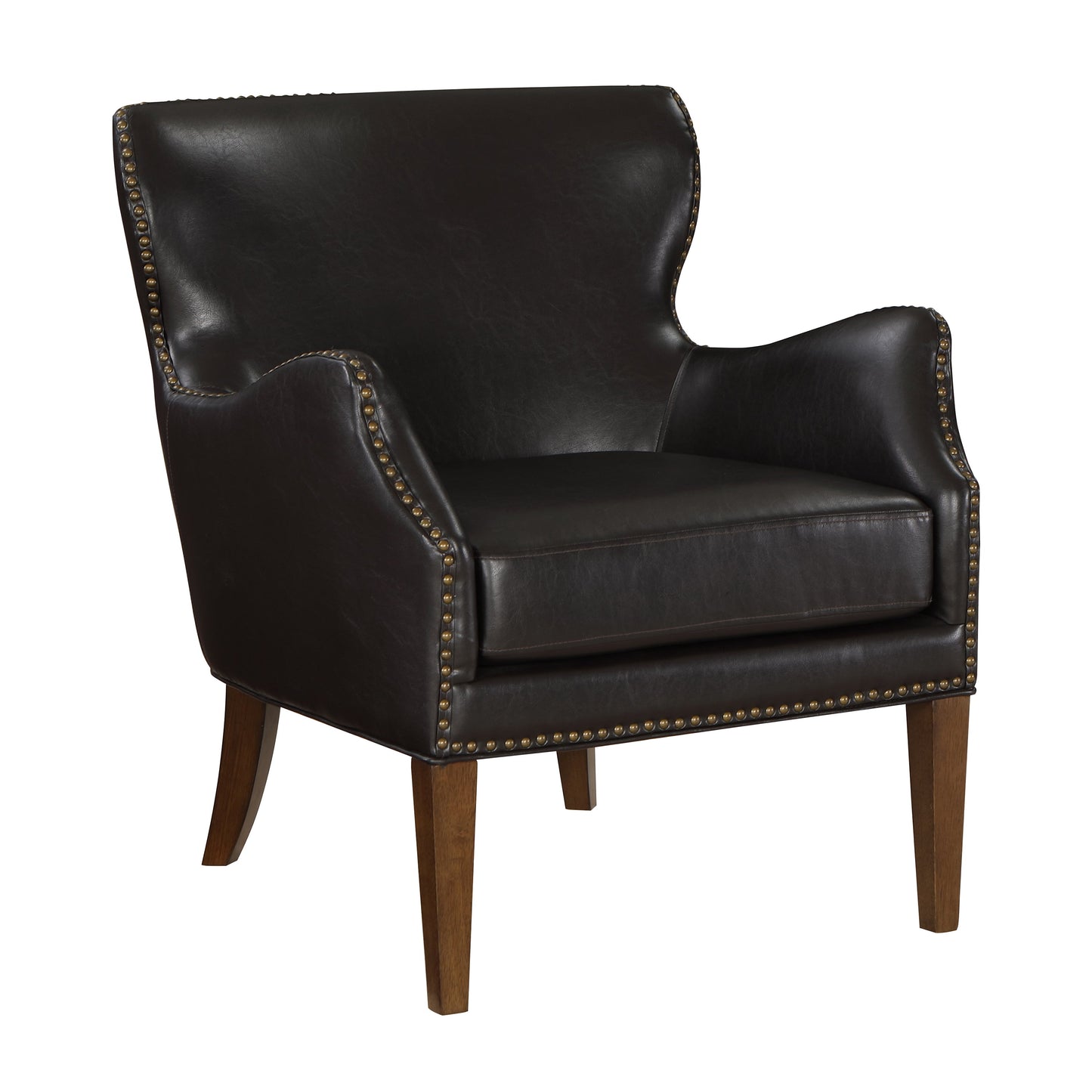 Erythrite Upholstered Accent Chair with Nailhead Trim and Removable Cushion