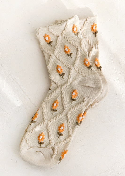Diamante Sunflower Socks