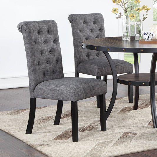 Dining Chairs with Plush Cushion and Tufted Back, Set of 2
