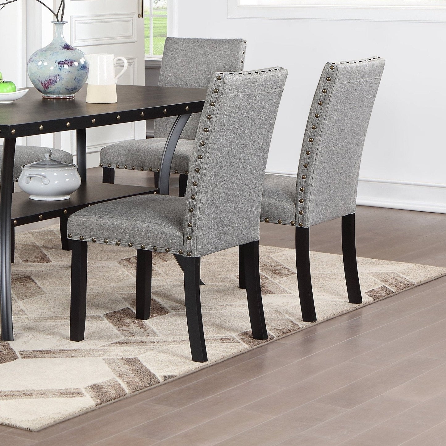 Dining Chairs with Plush Cushion, Set of 2