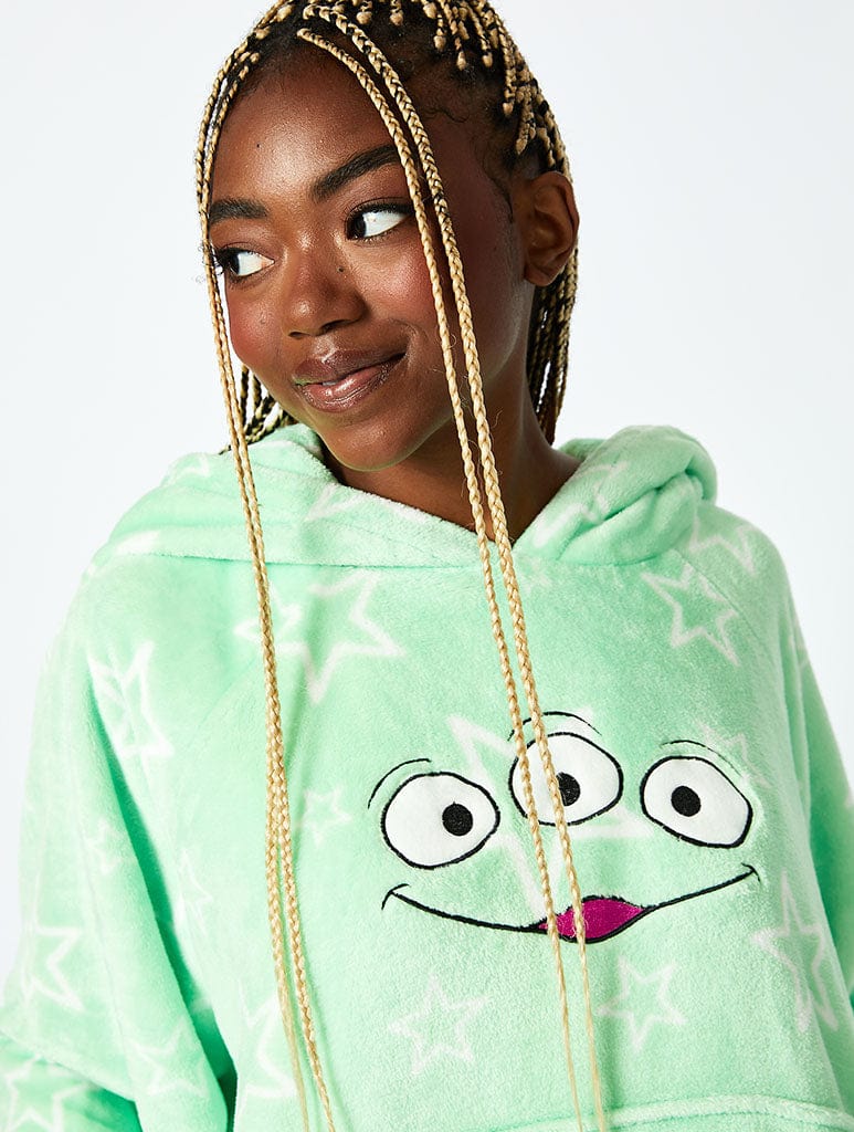 Disney Aliens Blanket Hoodie in Green