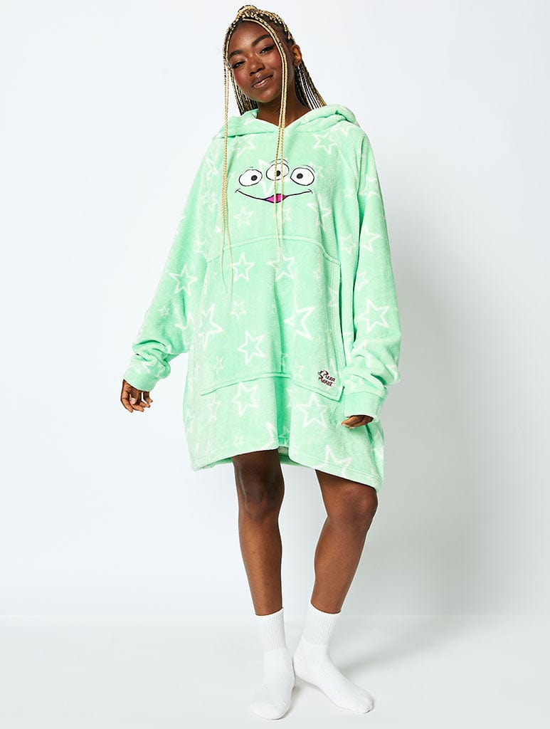 Disney Aliens Blanket Hoodie in Green