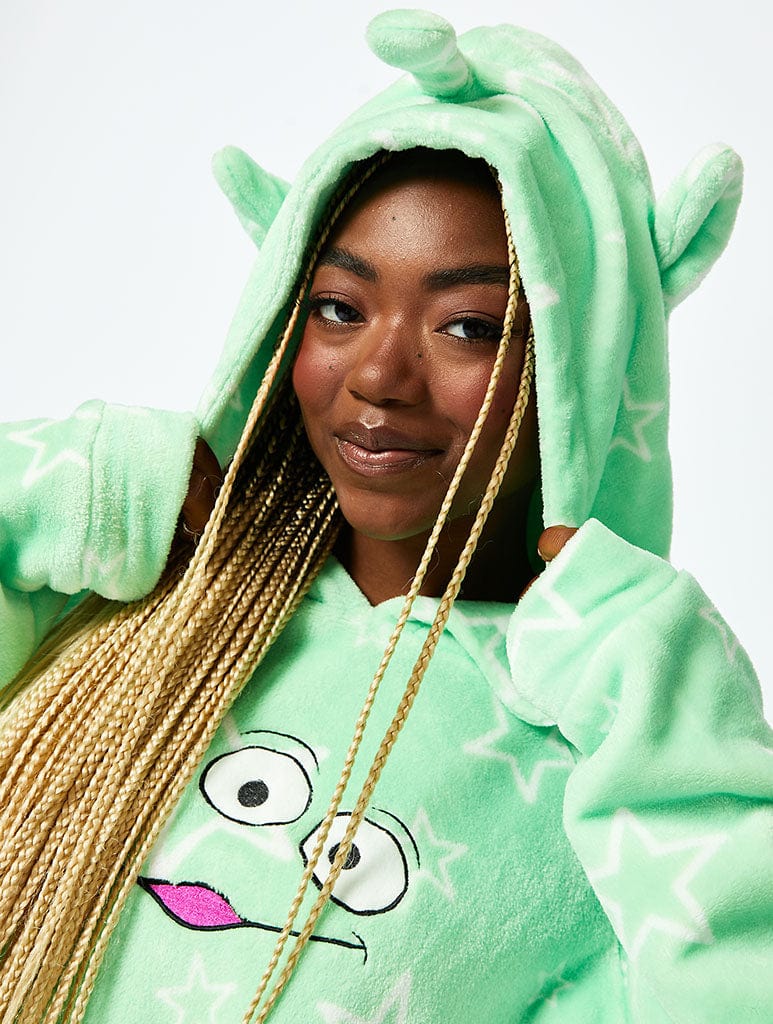 Disney Aliens Blanket Hoodie in Green