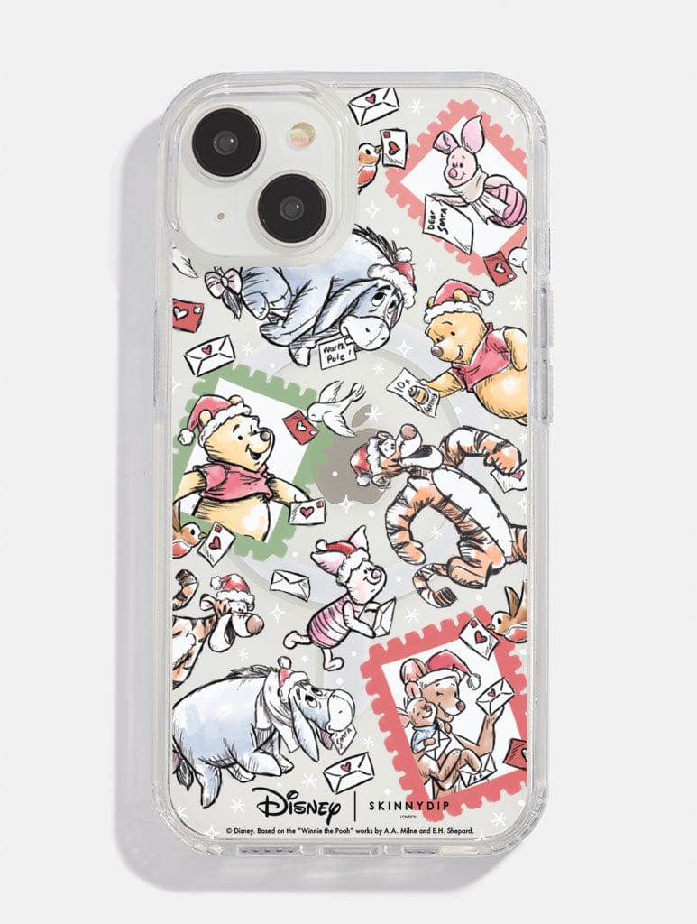 Disney Christmas Pooh Stamp MagSafe iPhone Case