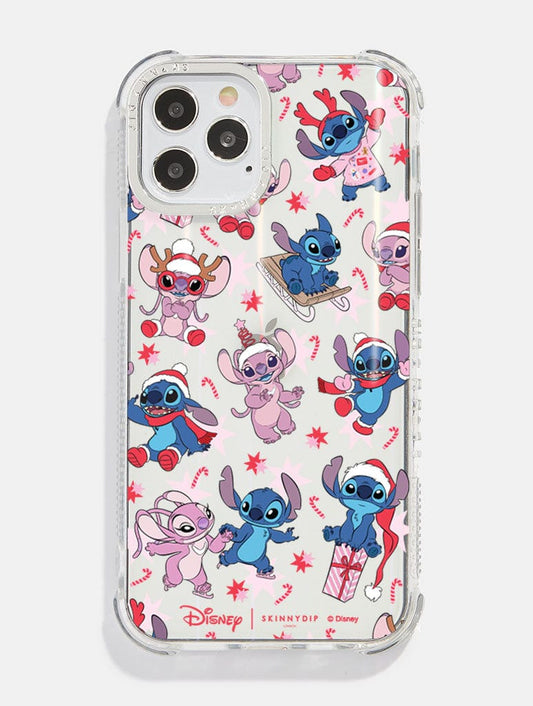 Disney Christmas Stitch & Angel Shock iPhone Case