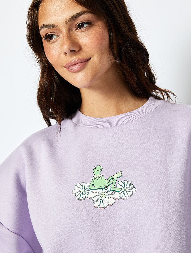 Disney Kermit The Frog Sweatshirt in Lilac