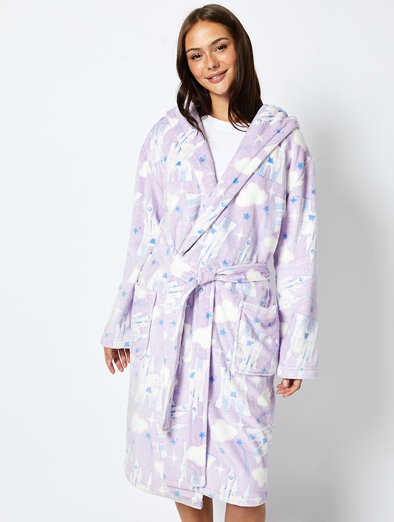 Disney Living In a Fantasy Print Dressing Gown in Lilac