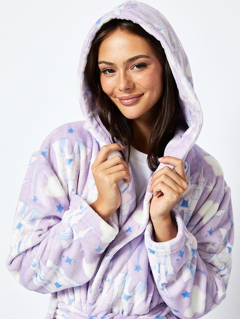 Disney Living In a Fantasy Print Dressing Gown in Lilac