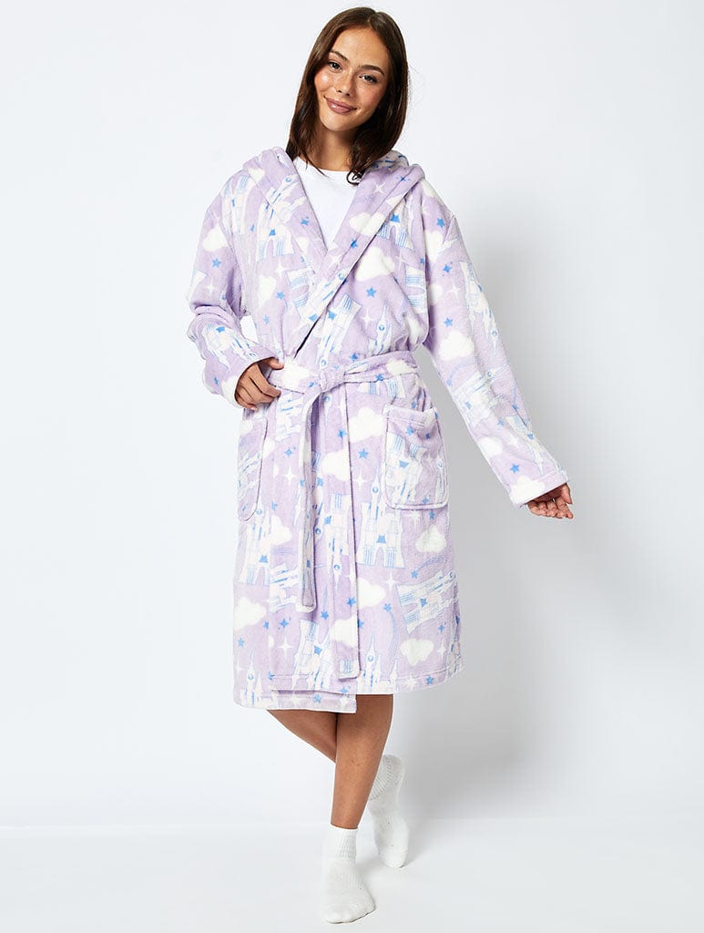 Disney Living In a Fantasy Print Dressing Gown in Lilac