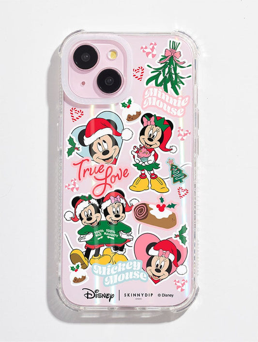 Disney Mickey & Minnie Christmas Sticker Shock iPhone Case