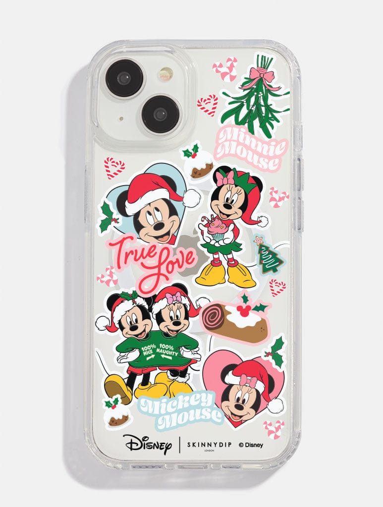 Disney Minnie & Mickey Christmas Sticker MagSafe iPhone Case