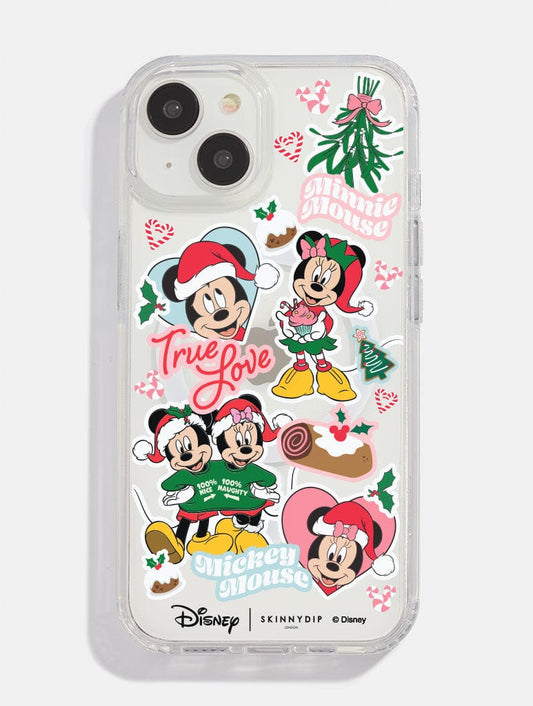 Disney Minnie & Mickey Christmas Sticker MagSafe iPhone Case