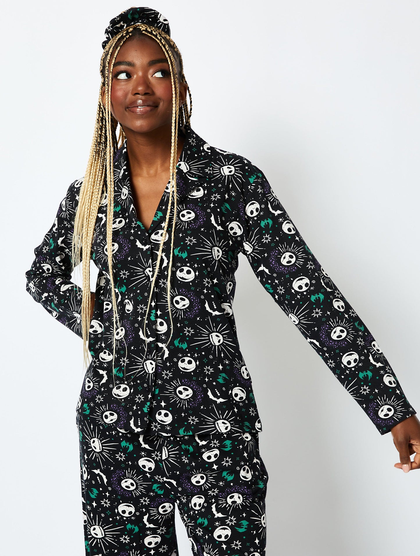 Disney Nightmare Before Christmas Jack Pyjama Set in Black