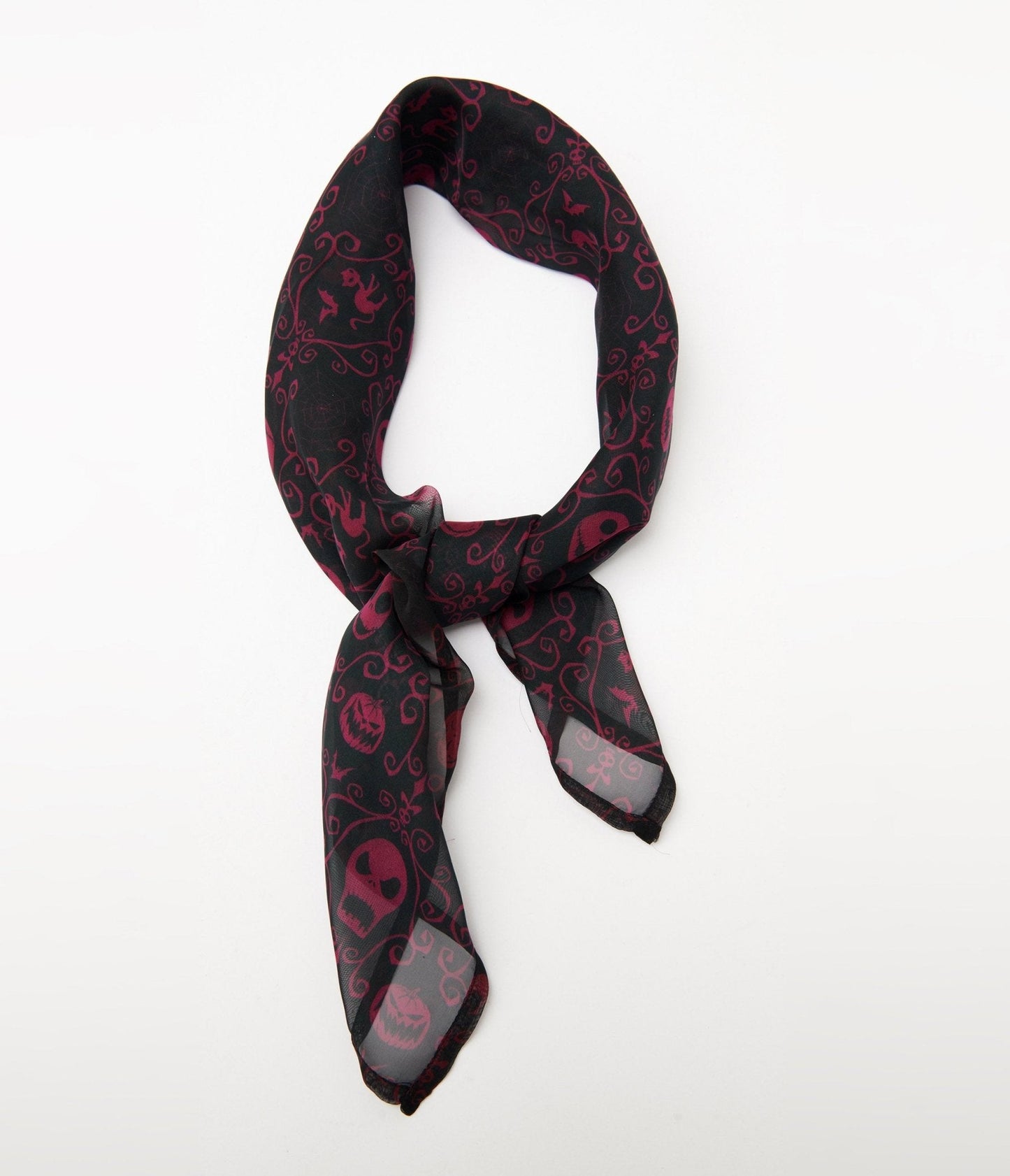 Tim Burton's The Nightmare Before Christmas by Unique Vintage Eggplant Jack Skellington Hair Scarf