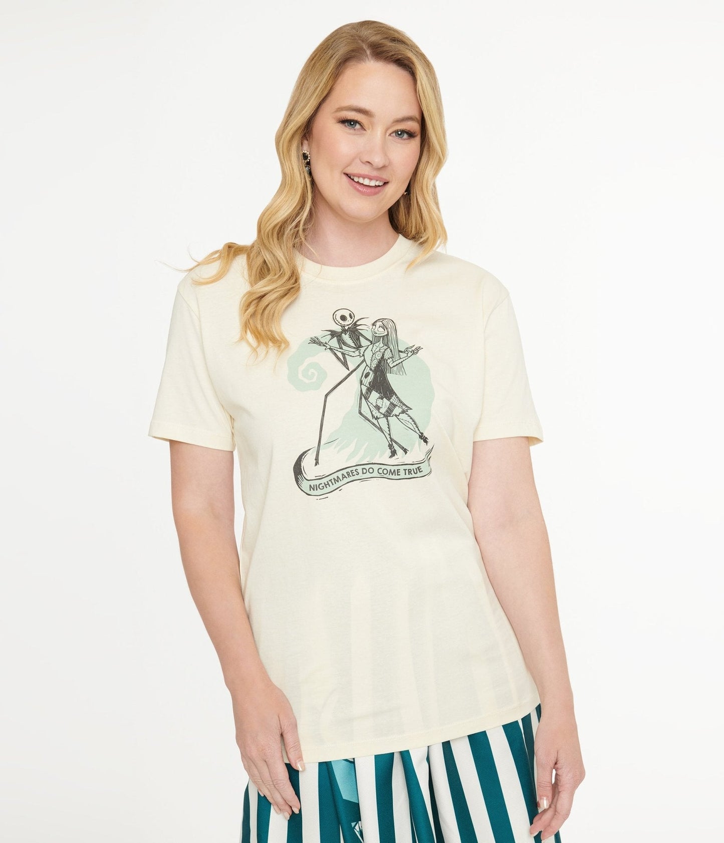 Tim Burton’s The Nightmare Before Christmas by Unique Vintage Jack & Sally Nightmares Do Come True Unisex Graphic Tee