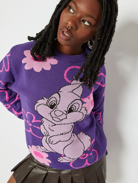 Disney Thumper Floral Knitted Jumper