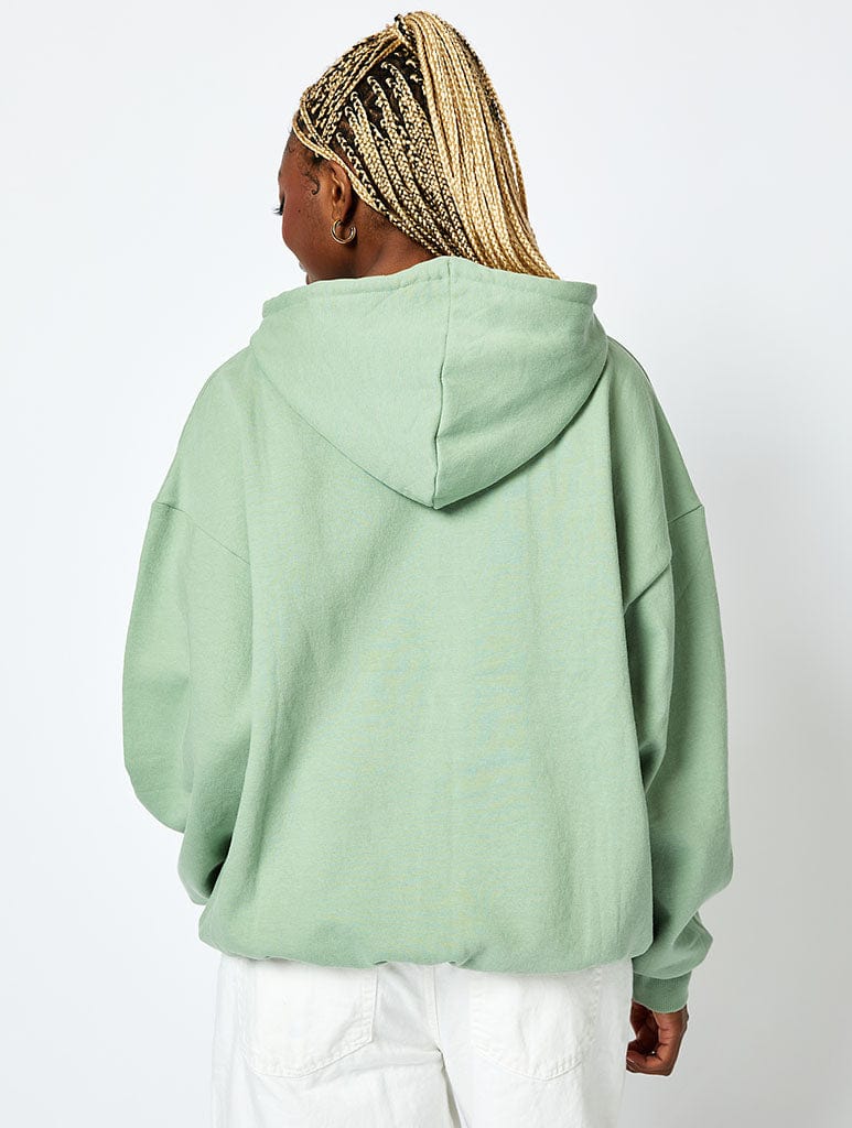 Distracted Hoodie in Sage Green