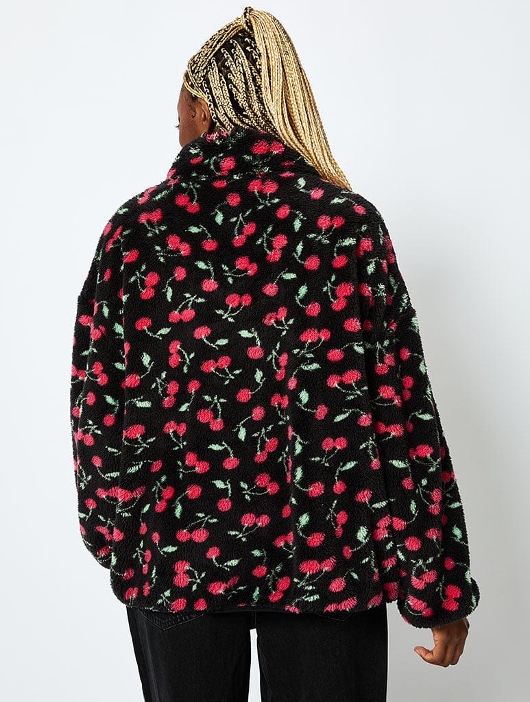 Ditsy Cherry Longline Fleece