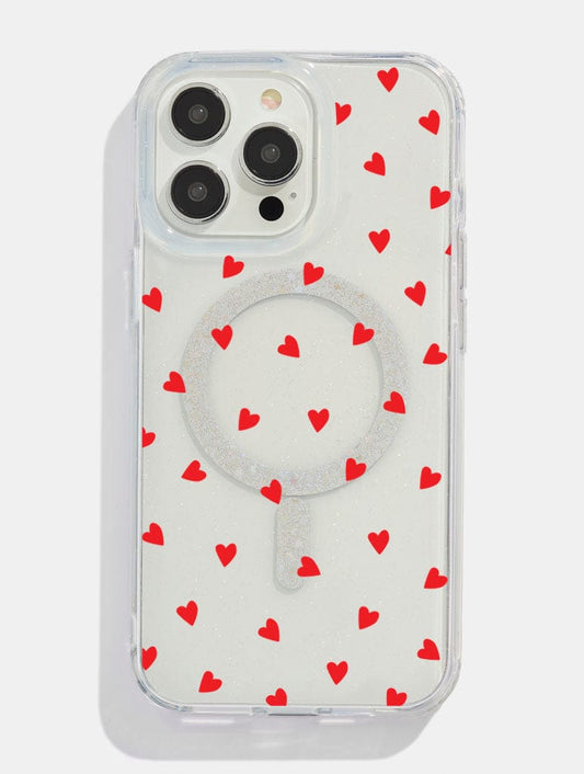 Ditsy Hearts Glitter MagSafe iPhone Case