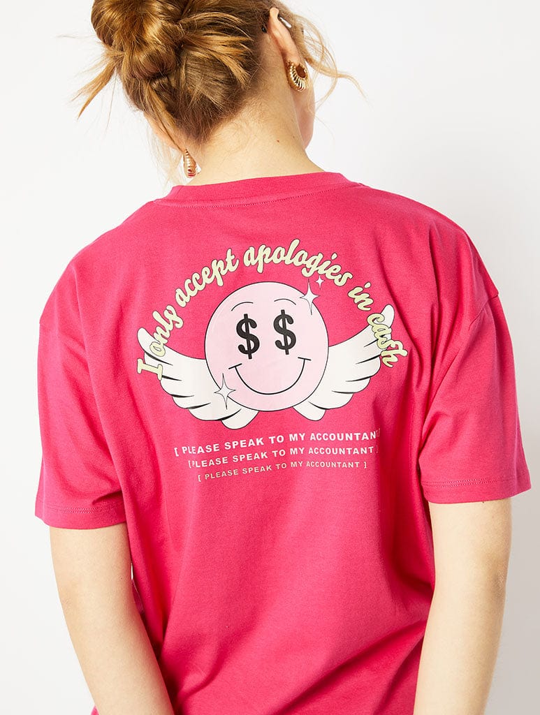 Dollar Face Slogan Oversized T-Shirt