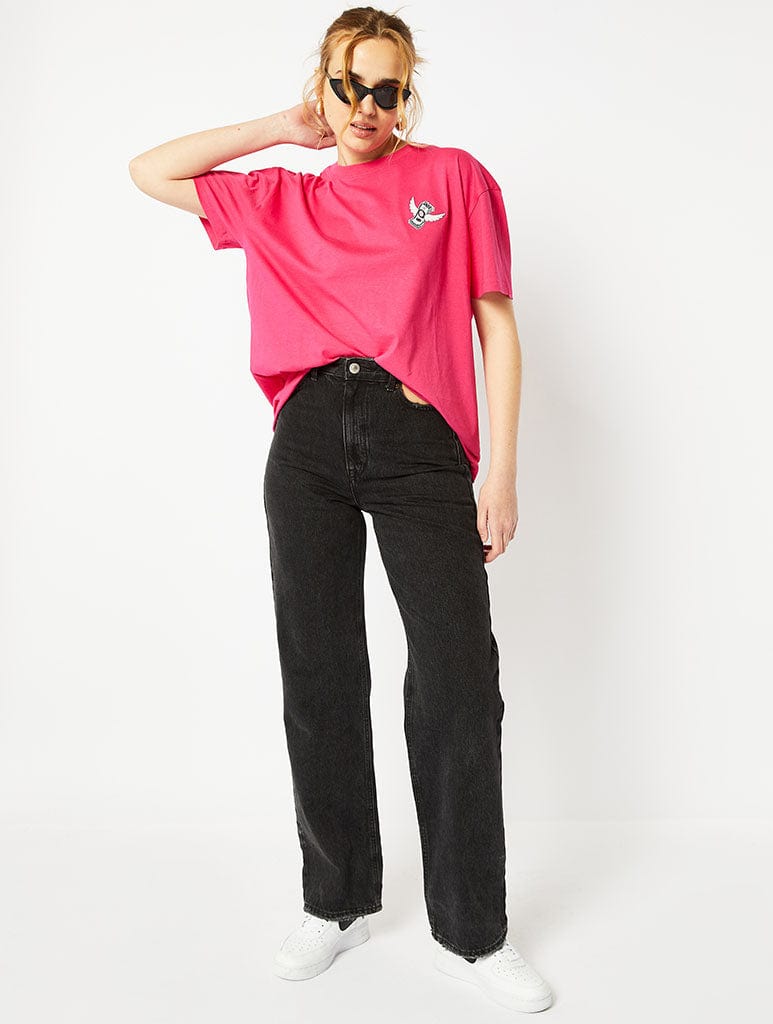 Dollar Face Slogan Oversized T-Shirt