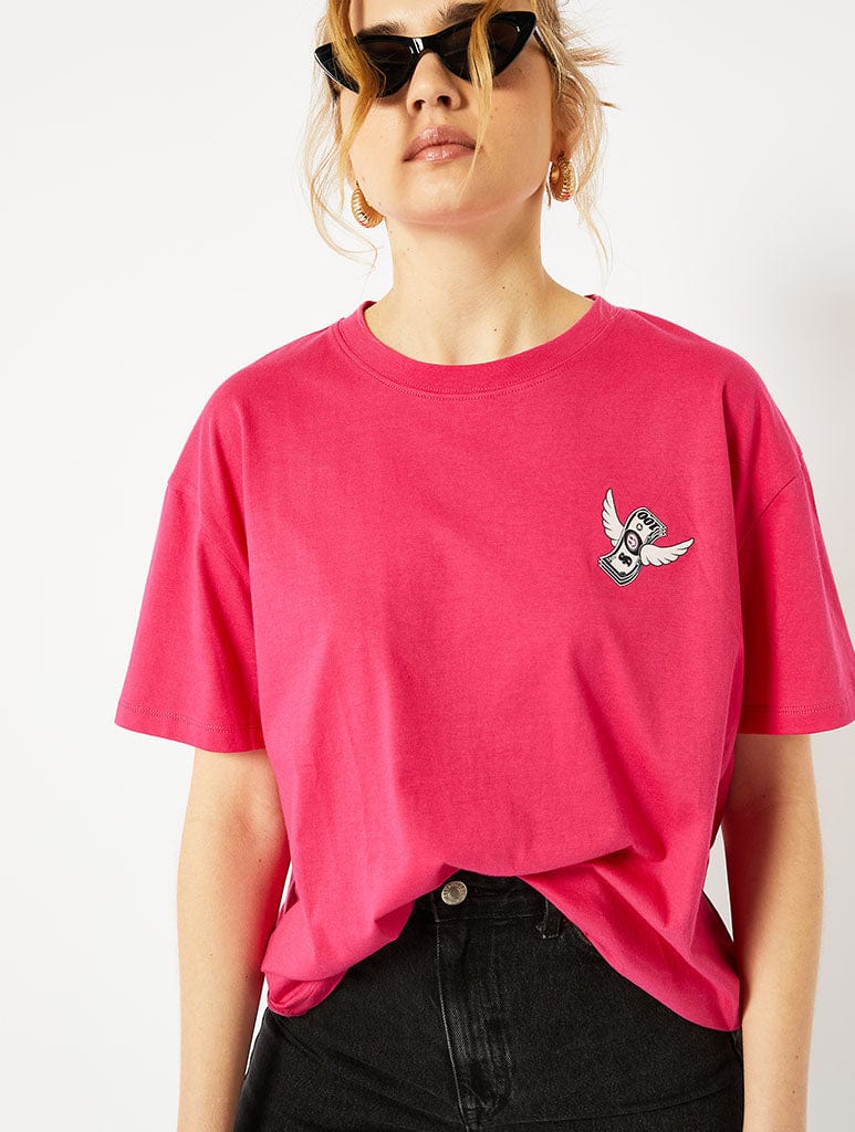 Dollar Face Slogan Oversized T-Shirt