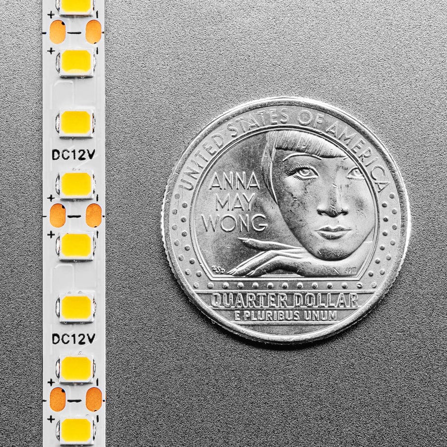 Double-Sided Single Color 12V LED Strip - Warm White 3000K - 1m