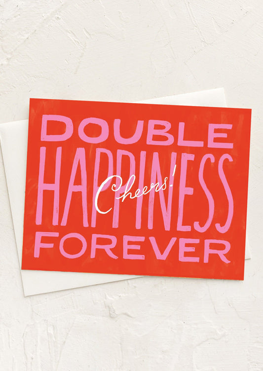 Double Happiness Congrats Card