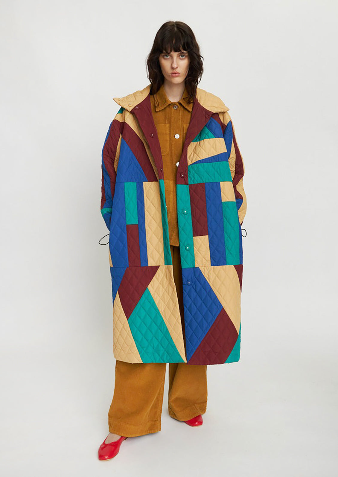 Patchwork Coat in Multicolor