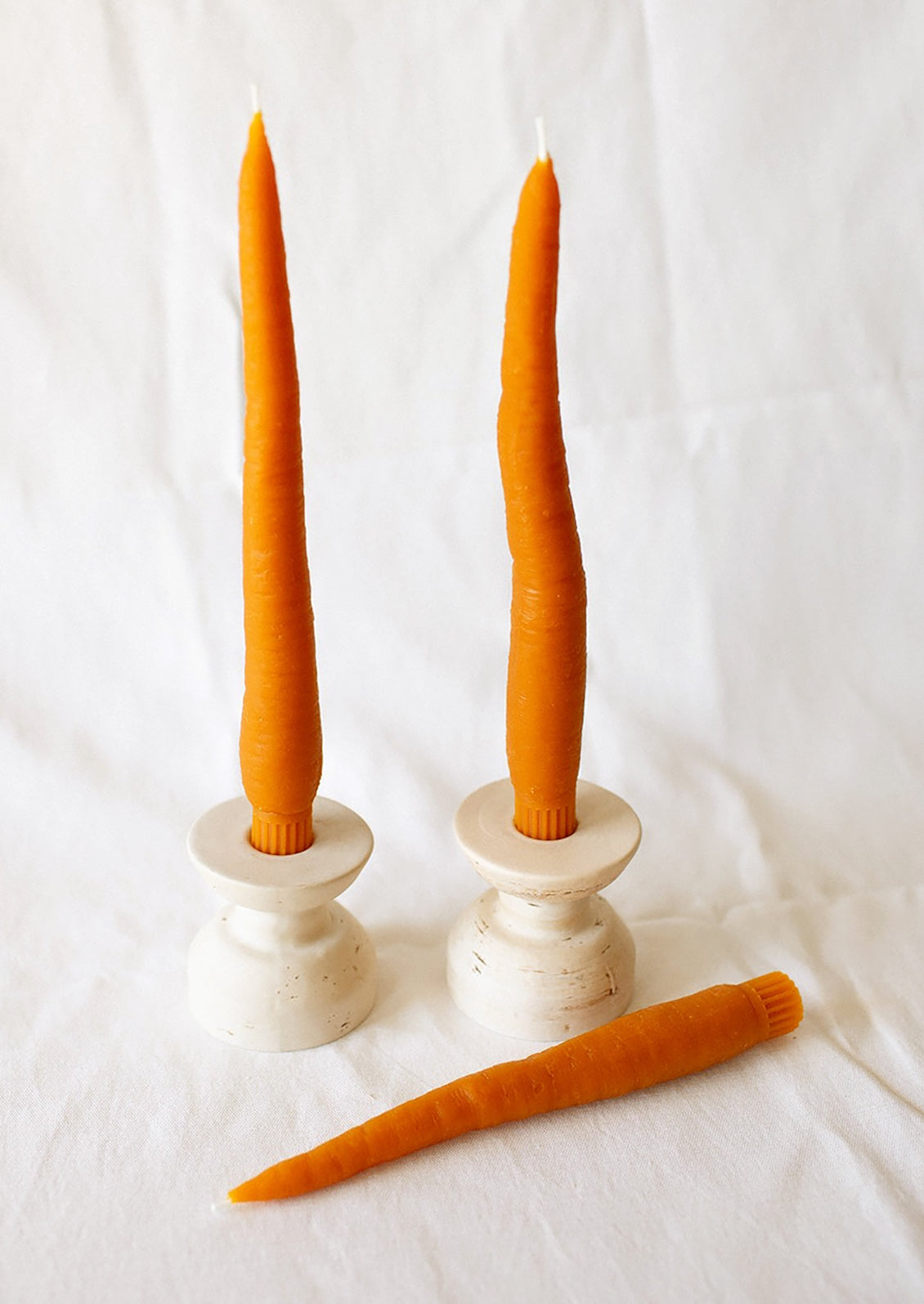 Carrot Beeswax Taper Candles