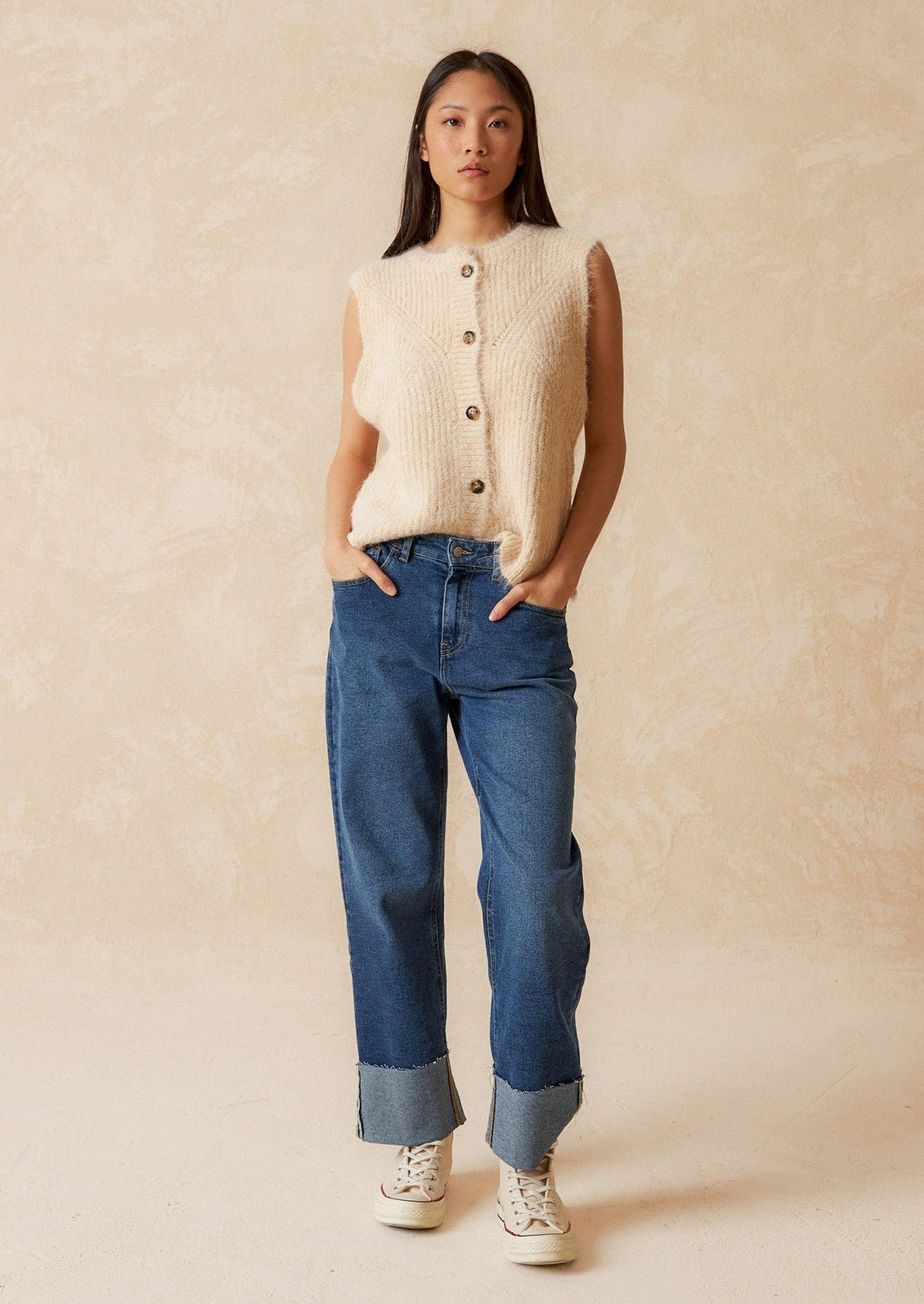Lileo Button Front Sweater Vest