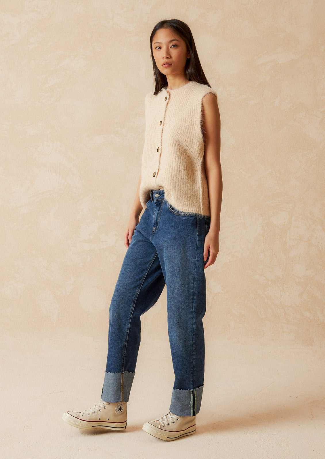 Lileo Button Front Sweater Vest