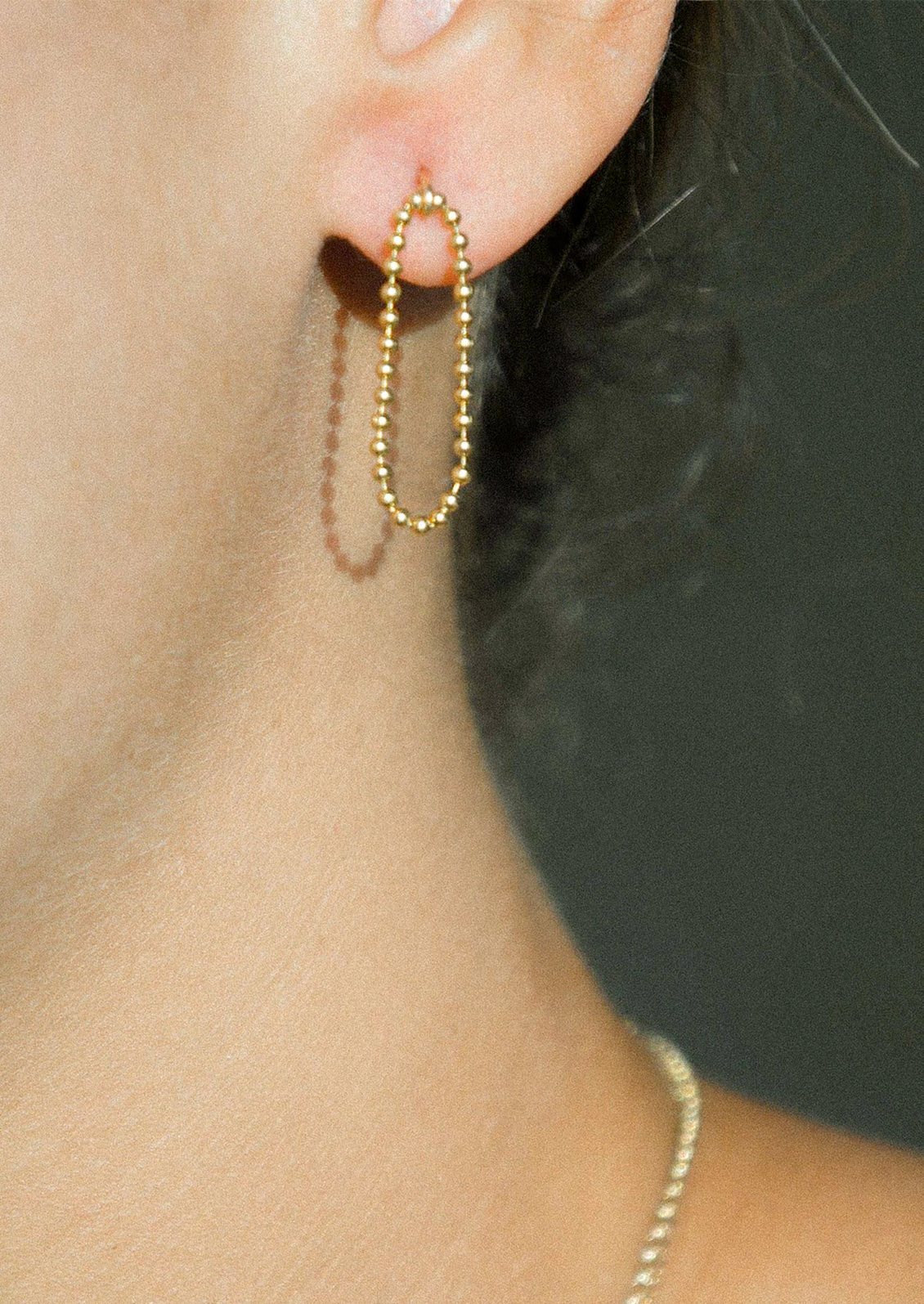 Ball Chain Loop Earrings