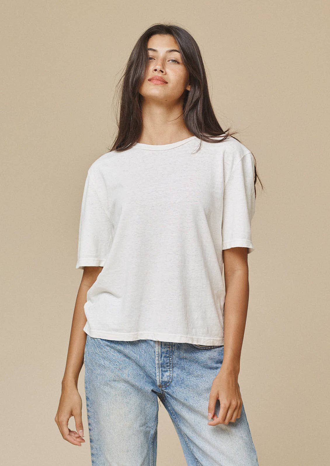 Silverlake Cropped Cotton Tee