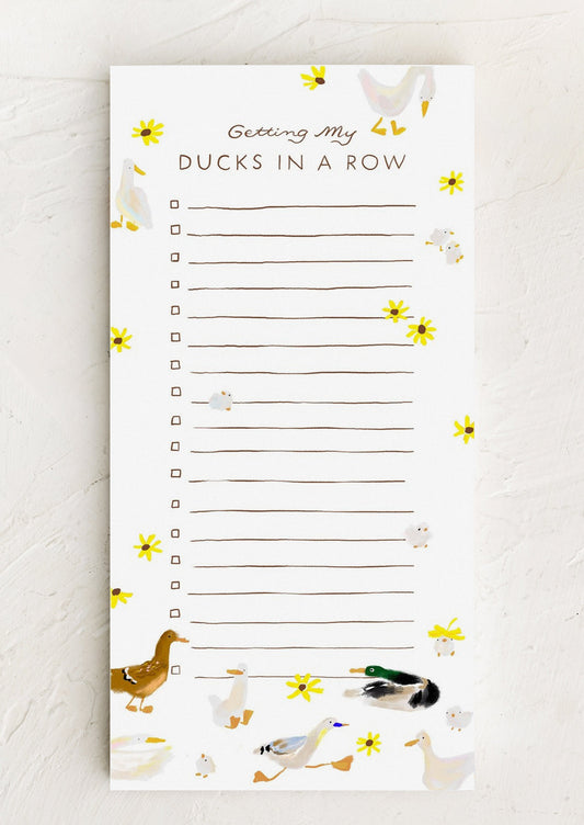 Ducks In A Row Notepad