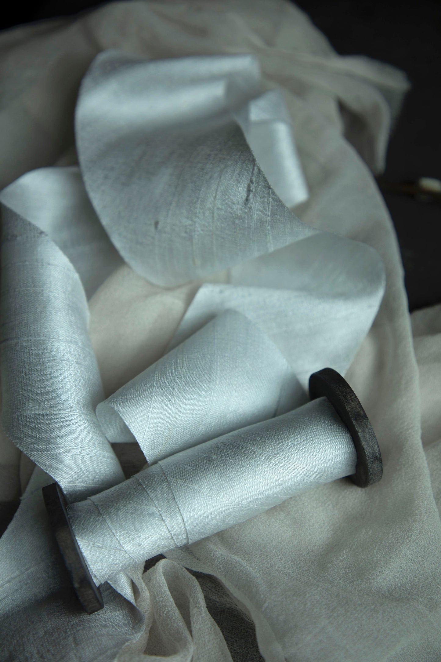 White Whisper {Dupioni} Silk Ribbon