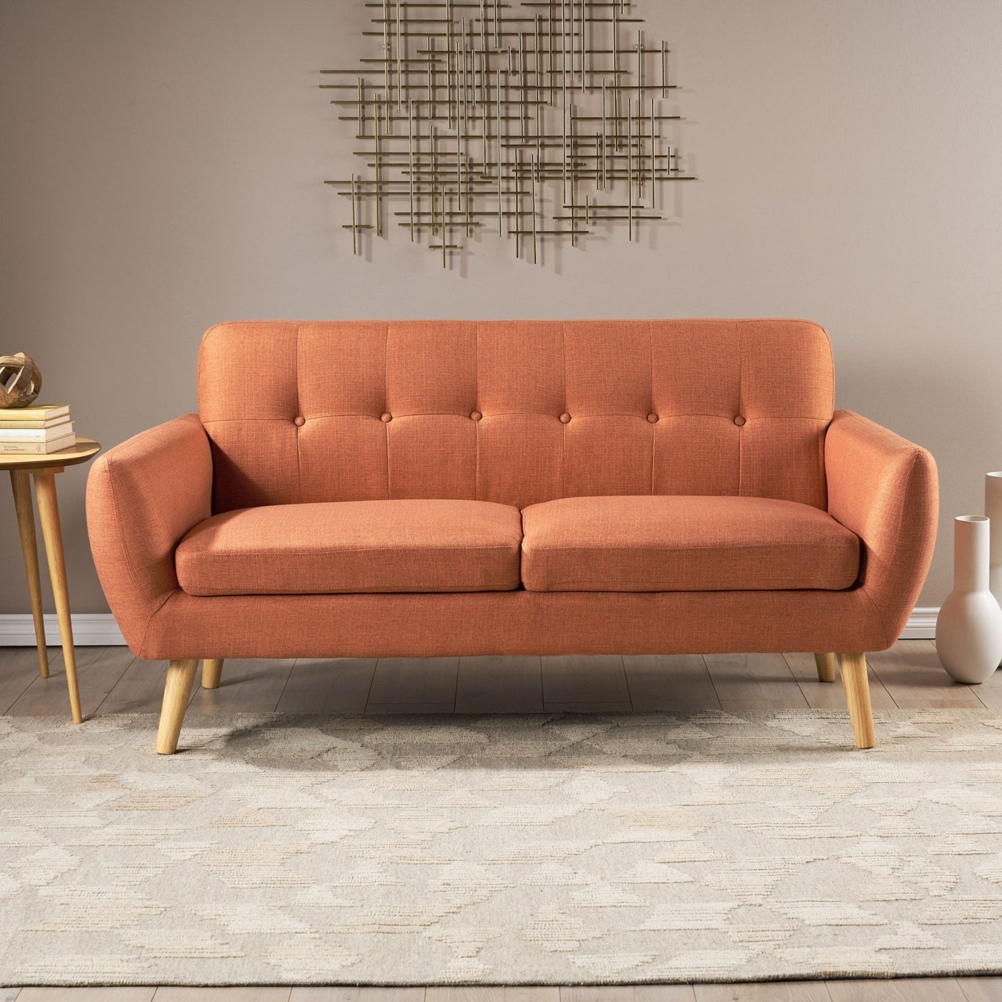 Dusk Loveseat with Button-tufted Backrest